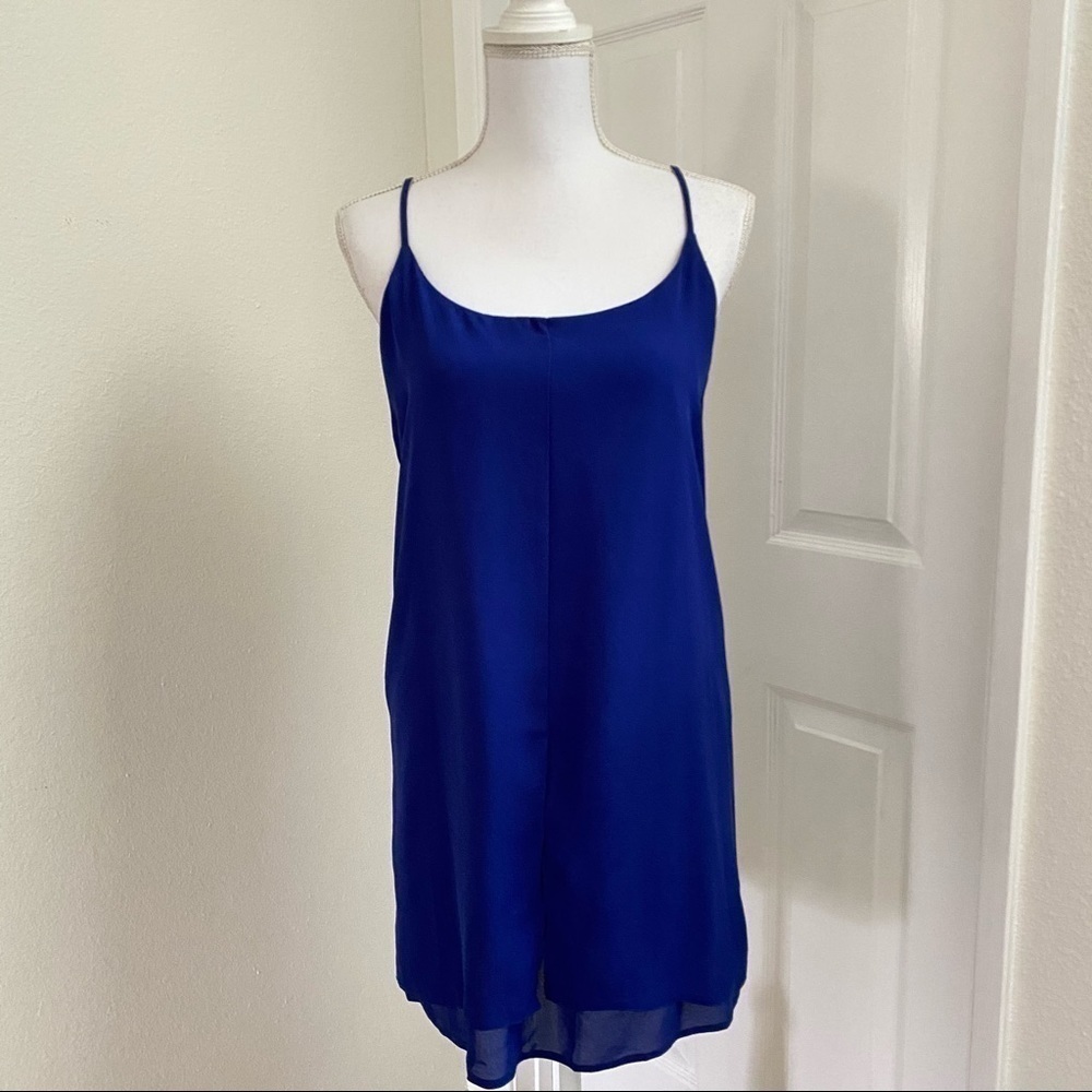 Sans Souci Royal Blue Strappy Backless Shift Dress